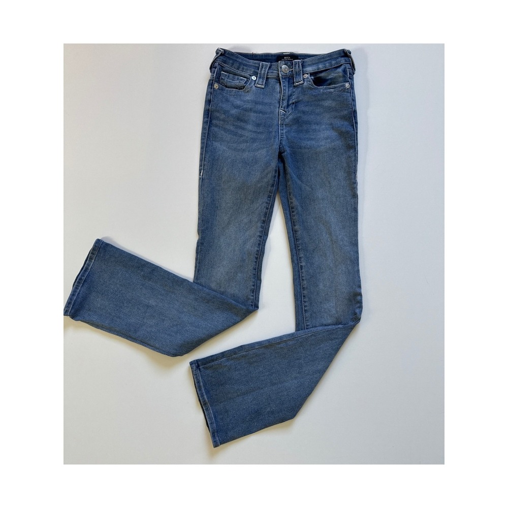True Religion Becca Mid Rise Bootcut Jeans Medium Wash Blue Size 26